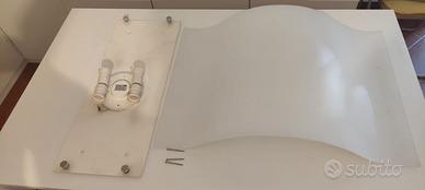 Lampadario/Applique/plafoniera in vetro bianco opa