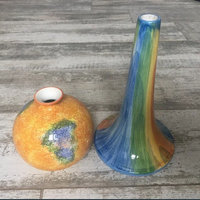 2 vasi decorativi dipinti a mano da Marini