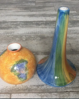 2 vasi decorativi dipinti a mano da Marini