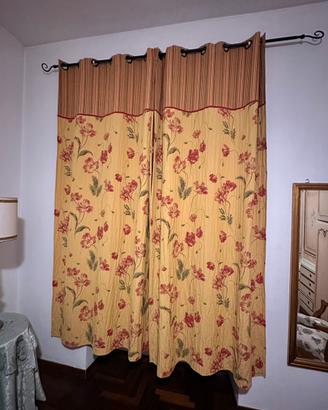 Tenda floreale con bastone tessuto pesante