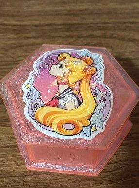 Porta gioie Sailor Moon – scatolina esagonale rosa