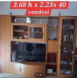 Parete Attrezzata Soggiorno in Legno Ciliegio - Am