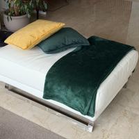 Pouf in pelle bianca