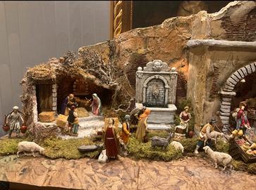 Presepe  napoletano scenografia completa