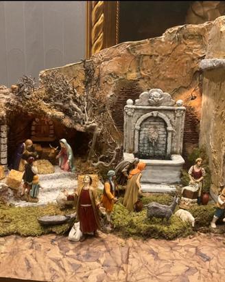 Presepe  napoletano scenografia completa