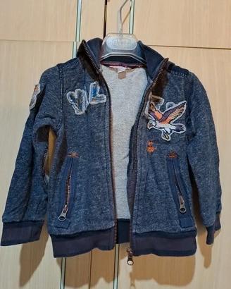 Chicco Felpa streetwear con cappuccio e zip 12/18
