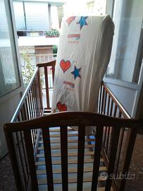 Lettino col. ciliegio marca PALI  con materasso