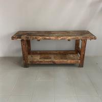 Banco da lavoro antico in legno massello