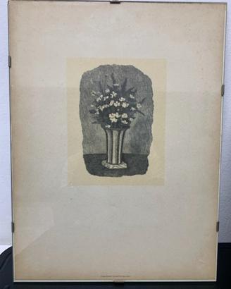 Giorgio Morandi - Gelsomini in un vaso a strisce