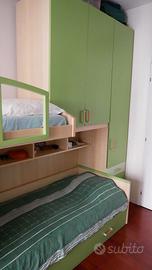 Cameretta completa Ikea con 3 letti a castello