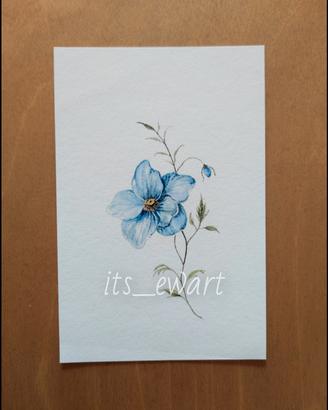Stampa Fine Art Fiore di lino Blu