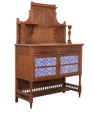 Credenza Liberty in Rovere - Inizio XX Secolo