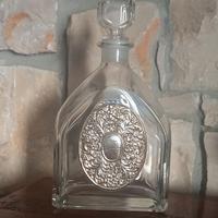 Bottiglia porta liquore con medaglione argento