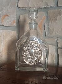 Bottiglia porta liquore con medaglione argento