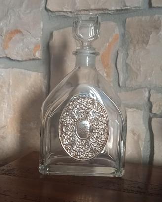 Bottiglia porta liquore con medaglione argento