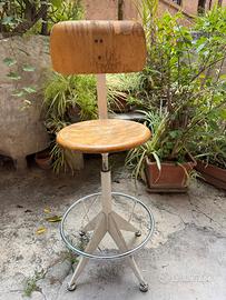 Sgabello da officina vintage