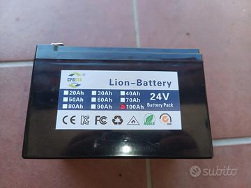 Batteria litio 24V 100 Ah per veicoli elettrici