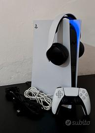 PS5 Disc + Cuffie Pulse 3D + Cover Nere + Giochi