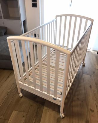 Lettino con materasso bambino neonato Pali legno