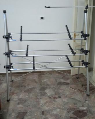 Stand 3 tastiere  Manfrotto con Asta  microfono 