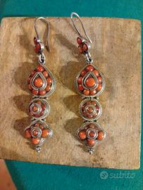 orecchini pendenti Corallo 