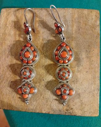 orecchini pendenti Corallo 