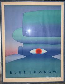 poster "blue shadow" di Folon con cornice 80x60