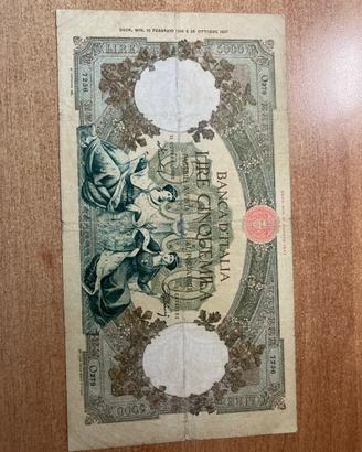 Banconota da lire 5000 regine del mare