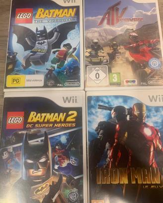 Lotto giochi WII con Batman e Ironman