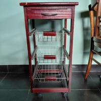 carrello porta oggetti frutta tavolino vintage 