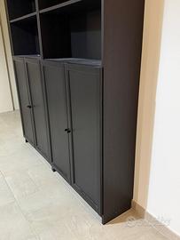 Libreria IKEA HEMNES nero marrone con ante 2 modul