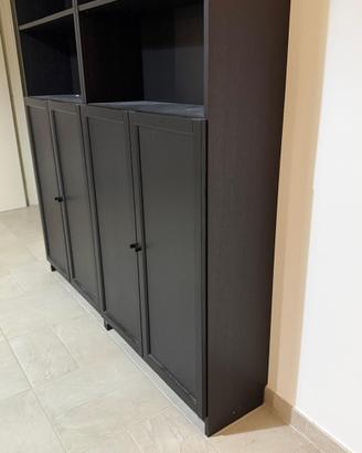 Libreria IKEA HEMNES nero marrone con ante 2 modul