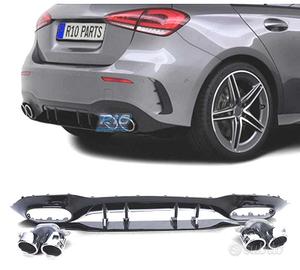 DIFFUSORE MERCEDES CLASSE A W177 18- A45 AMG NERO 