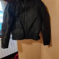 2 COMPLETI PELLE NERA MOTO UOMO -DONNA