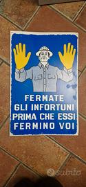 cartello segnaletico anni 60