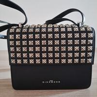 Borsa Richmond pelle nera con borchie