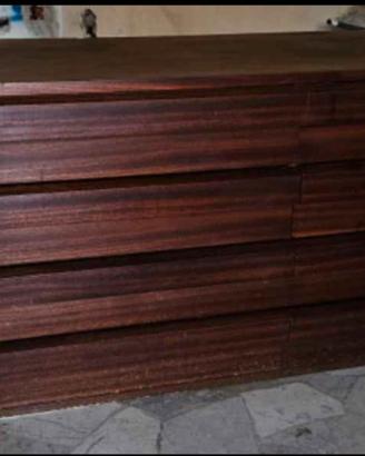 cassettiera in legno con 8 cassetti 