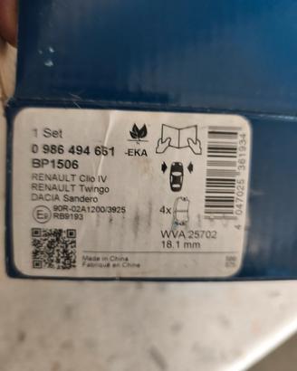 Pastiglie freni anteriori per Renault