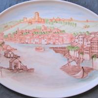 Grande piatto ovale ceramica - Verona Antica