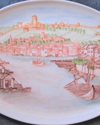 Grande piatto ovale ceramica - Verona Antica