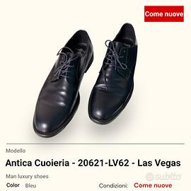 Scarpe Eleganti blu in pelle - Antica Cuoieria