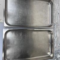 Set 5 gastronorm 1/1 alte 4cm in acciaio inox