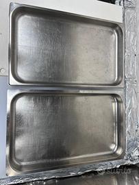 Set 5 gastronorm 1/1 alte 4cm in acciaio inox
