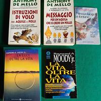 5 libri vari di filosofia New Age Moody, De Mello