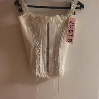 Bustino top Justor Paris S corsetto bianco