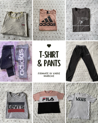 T-shirt e pantaloni di marche varie