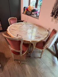 Splendido tavolo rotondo vintage inonice/alabastr