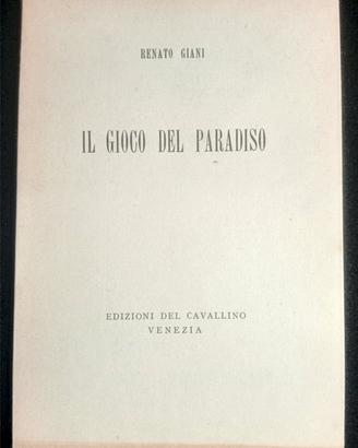 Libro vintage. Il gioco del Paradiso. 