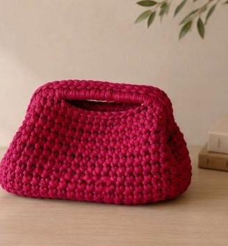 Borsa clic clac 100% fatta a mano, molla da 19 cm