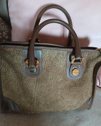 Borsa Borbonese vintage pelle e camoscio (O.P.)